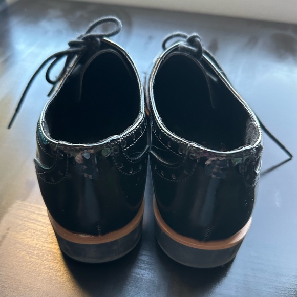 NEXT Forever Comfort Black Brogue Detail Chunky Sole Lace Up Loafer Shoes Size 5 - Picture 7 of 12